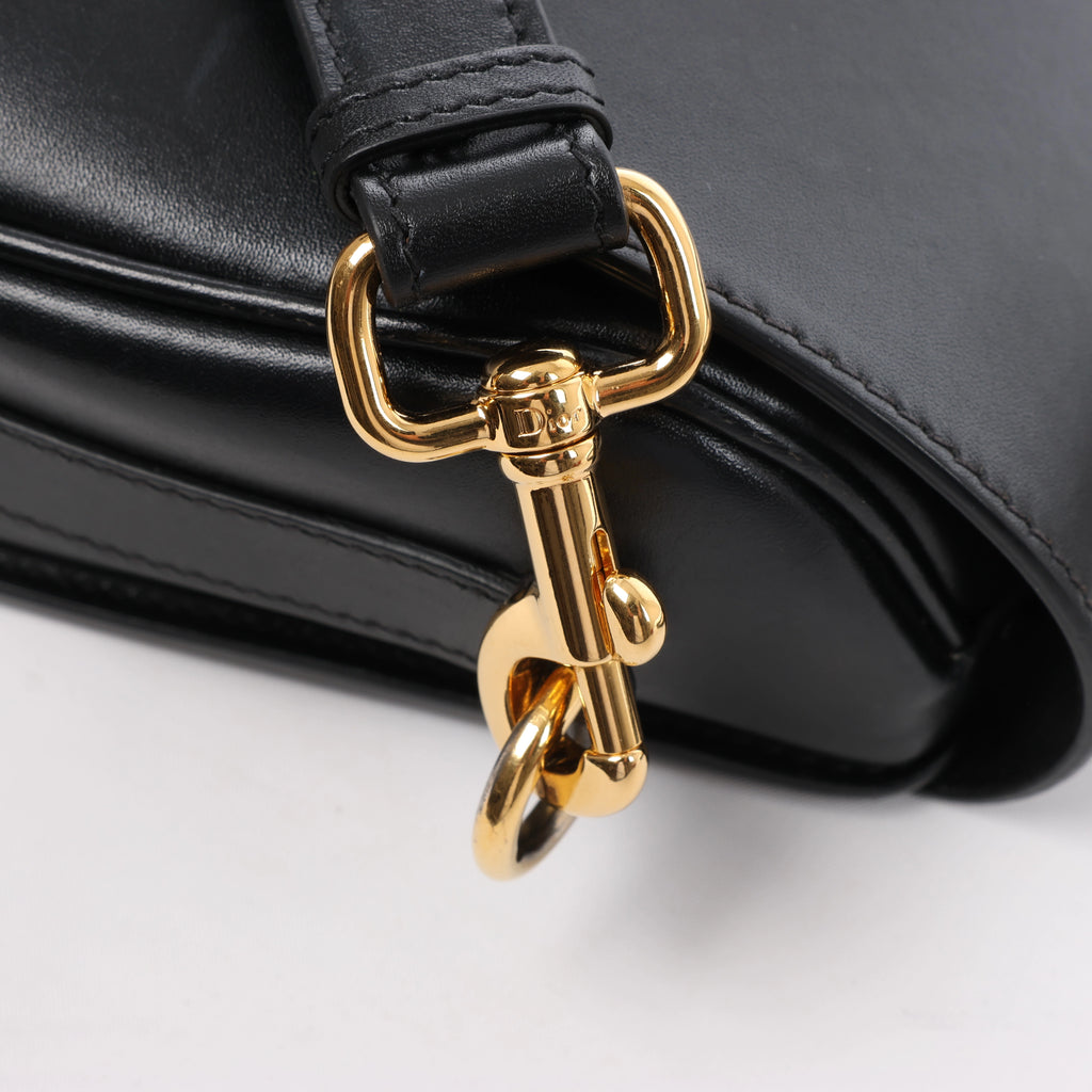 Bolso de hombro grande de lona Dior Book Tote en negro y blanco