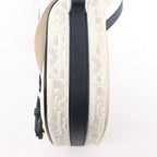 Dior Bobby Small Oblique Leather Crossbody Bag in White x Navy Blue