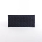 Bolso de hombro grande de lona Dior Book Tote en negro y blanco