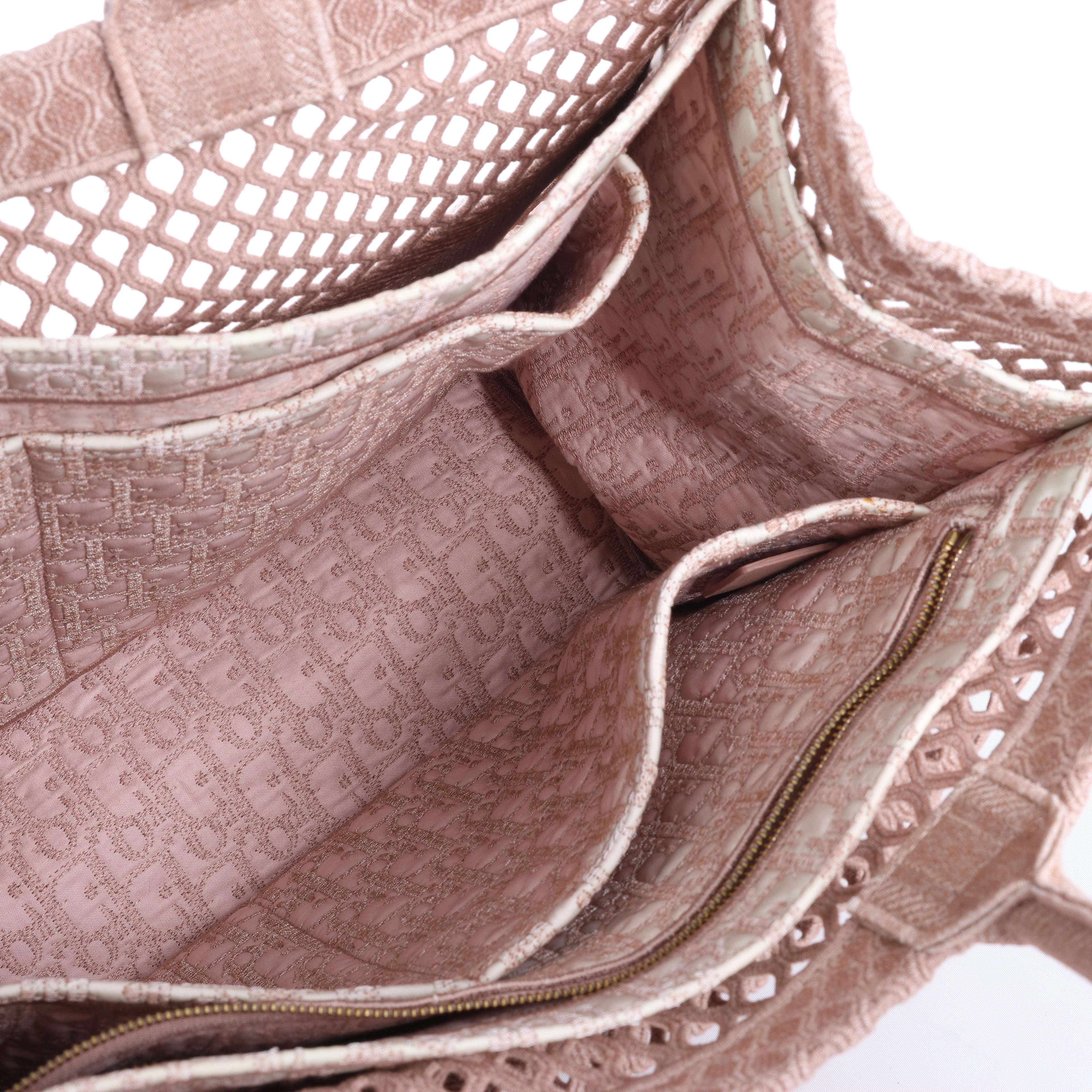 Christian Dior Book Tote Large Mesh Shoulder Bag in Pink