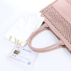 Christian Dior Book Tote Large Mesh Shoulder Bag in Pink