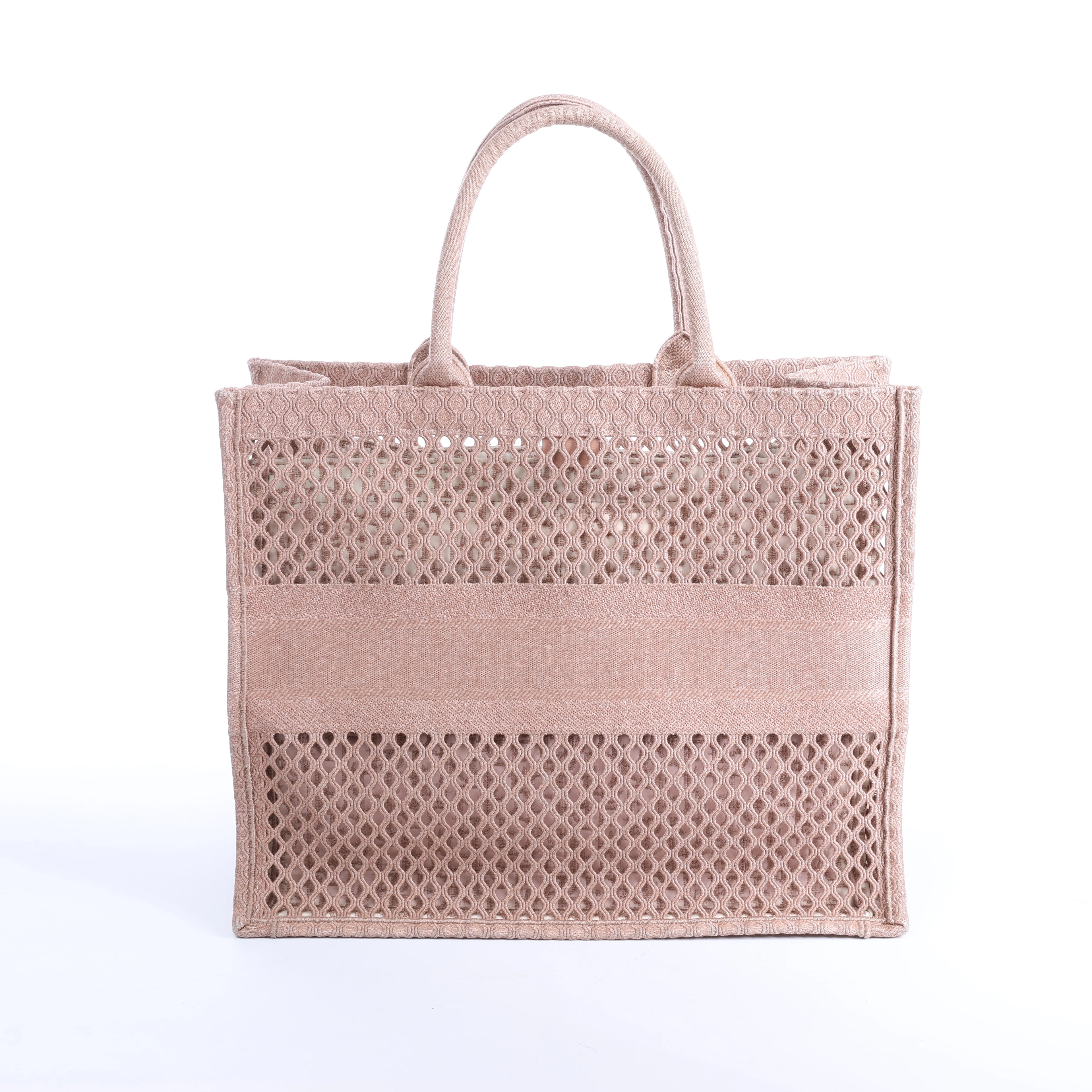 Christian Dior Book Tote Large Mesh Shoulder Bag in Pink