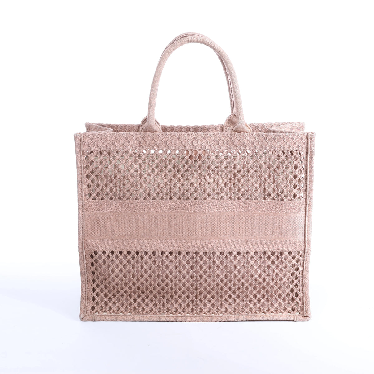Christian Dior Book Tote Large Mesh Shoulder Bag in Pink