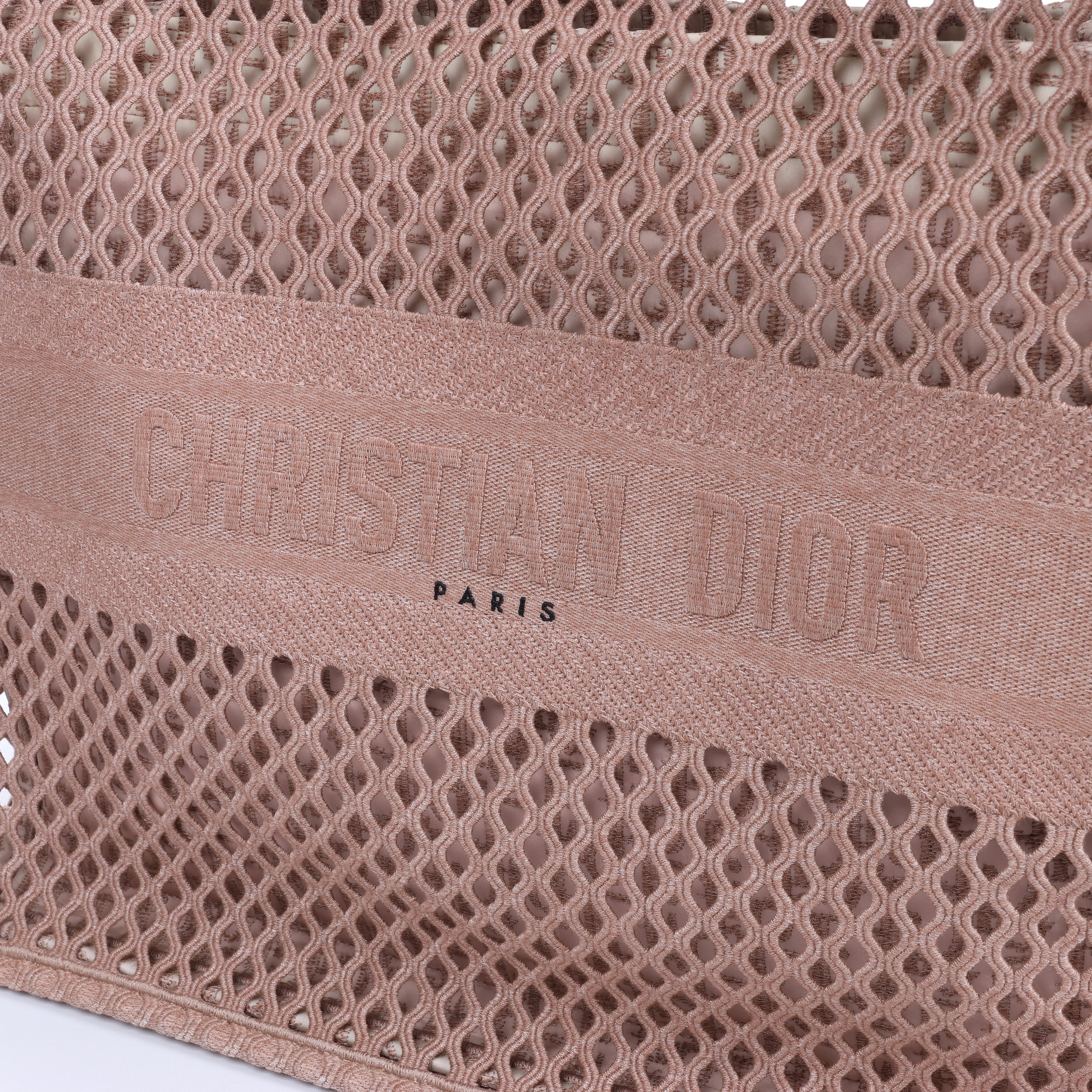 Christian Dior Book Tote Large Mesh Shoulder Bag in Pink