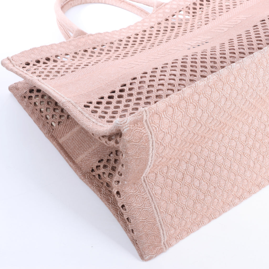 Christian Dior Book Tote Large Mesh Shoulder Bag in Pink