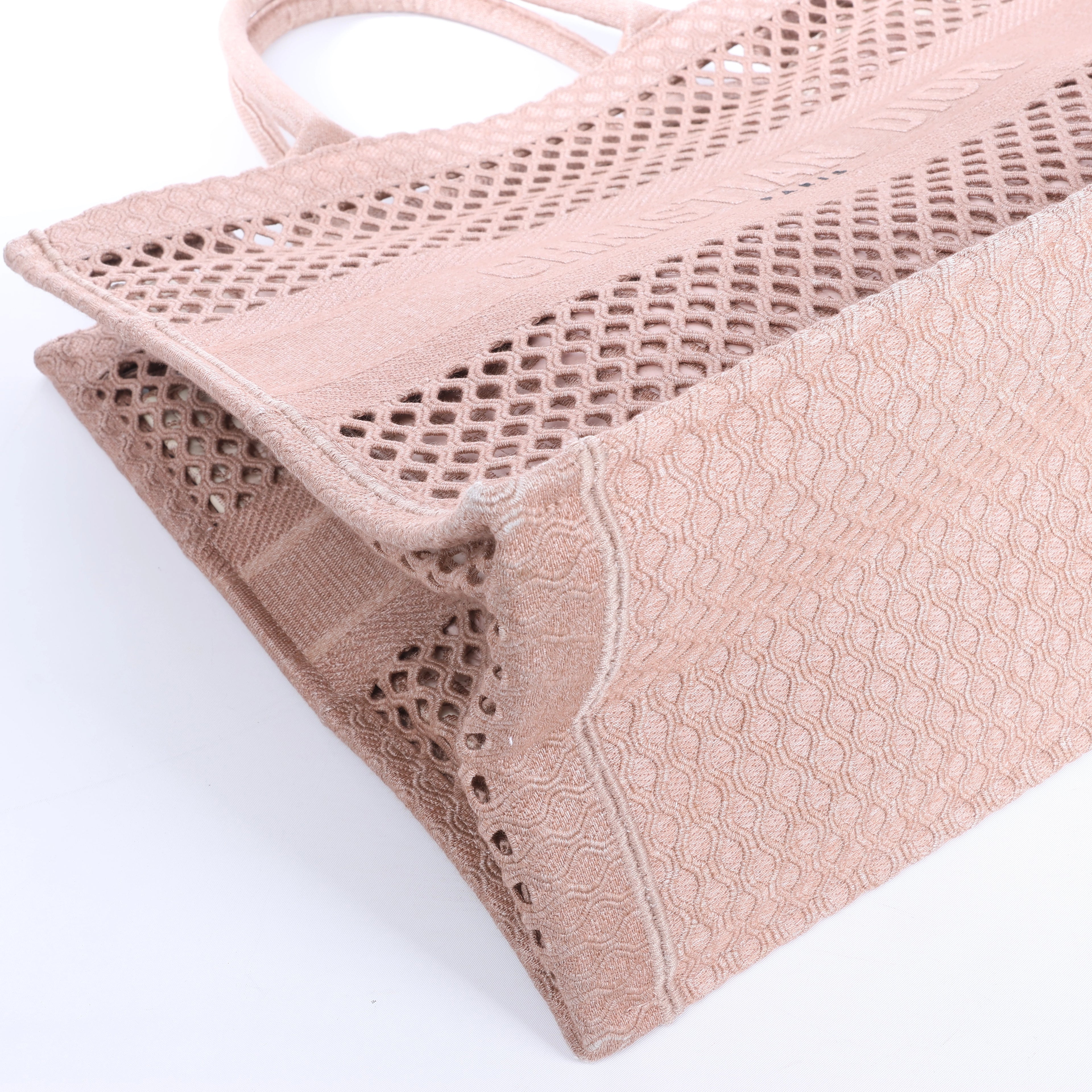 Christian Dior Book Tote Large Mesh Shoulder Bag in Pink