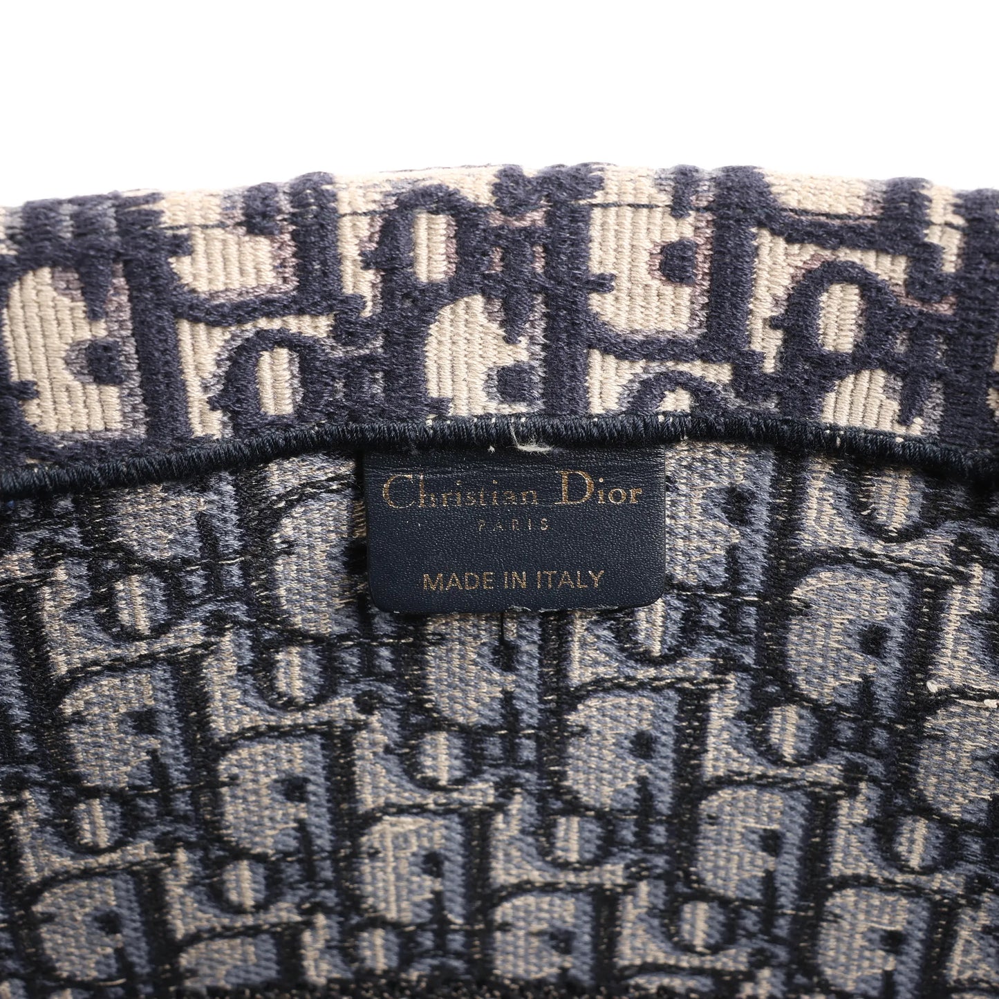 Dior Book Tote Large Oblique Canvas Shoulder Bag in Navy Blue