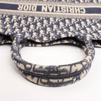 Dior Book Tote Large Oblique Canvas Shoulder Bag in Navy Blue