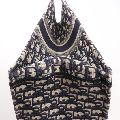 Dior Book Tote Large Oblique Canvas Shoulder Bag in Navy Blue