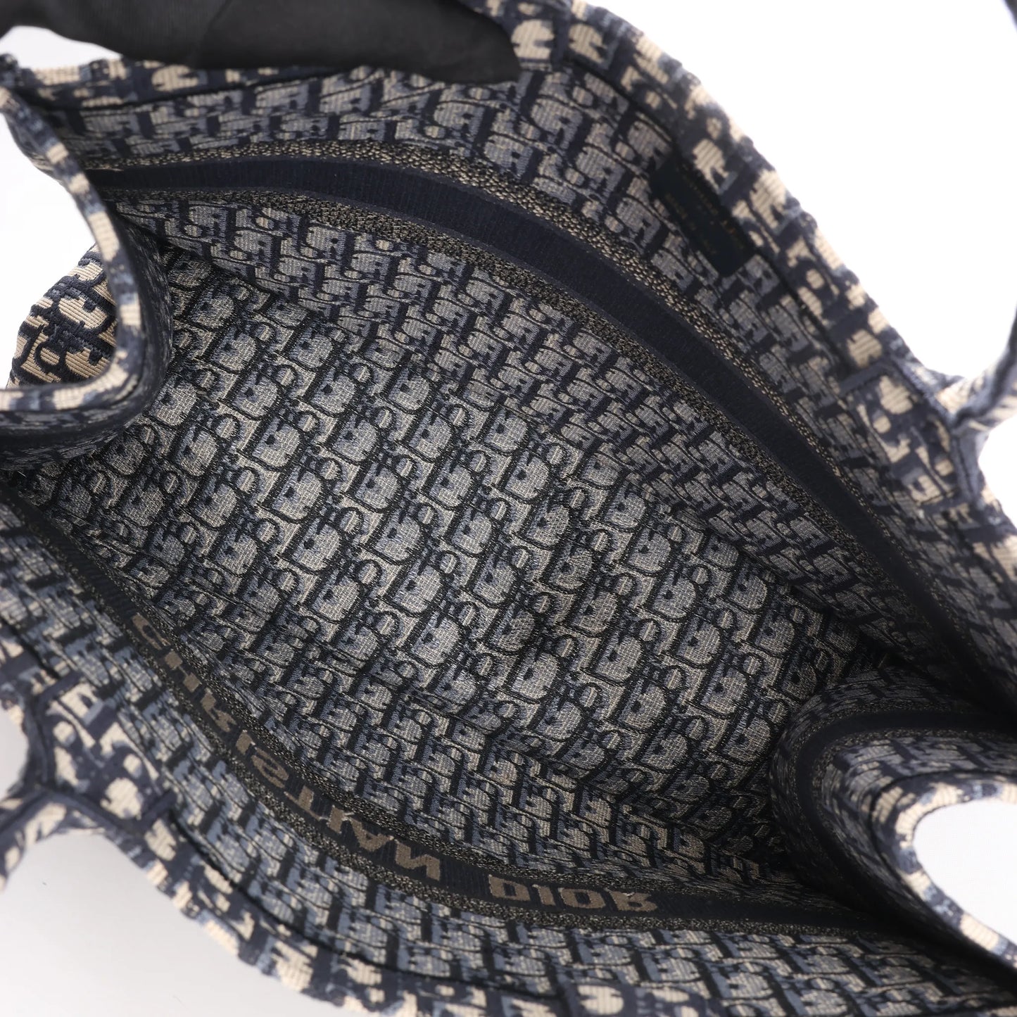 Dior Book Tote Large Oblique Canvas Shoulder Bag in Navy Blue