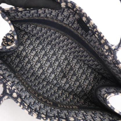 Dior Book Tote Large Oblique Canvas Shoulder Bag in Navy Blue