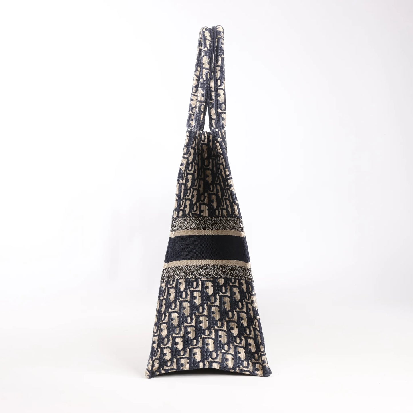 Dior Book Tote Large Oblique Canvas Shoulder Bag in Navy Blue