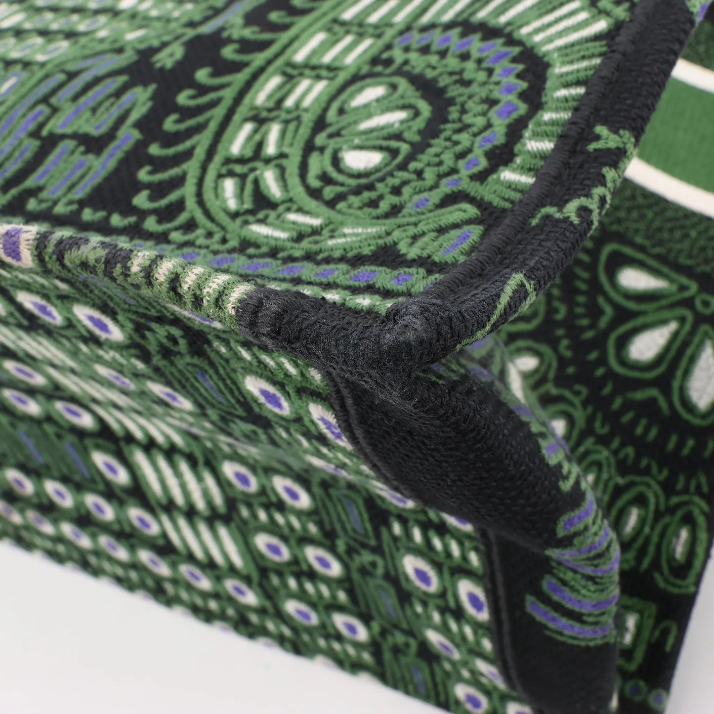 Dior Book Tote Large Riviera Canvas Shoulder Bag in Green