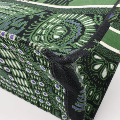 Dior Book Tote Large Riviera Canvas Shoulder Bag in Green