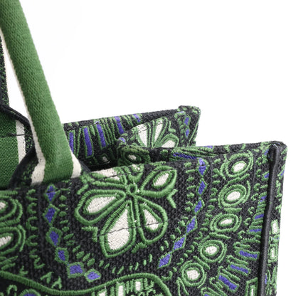 Dior Book Tote Large Riviera Canvas Shoulder Bag in Green