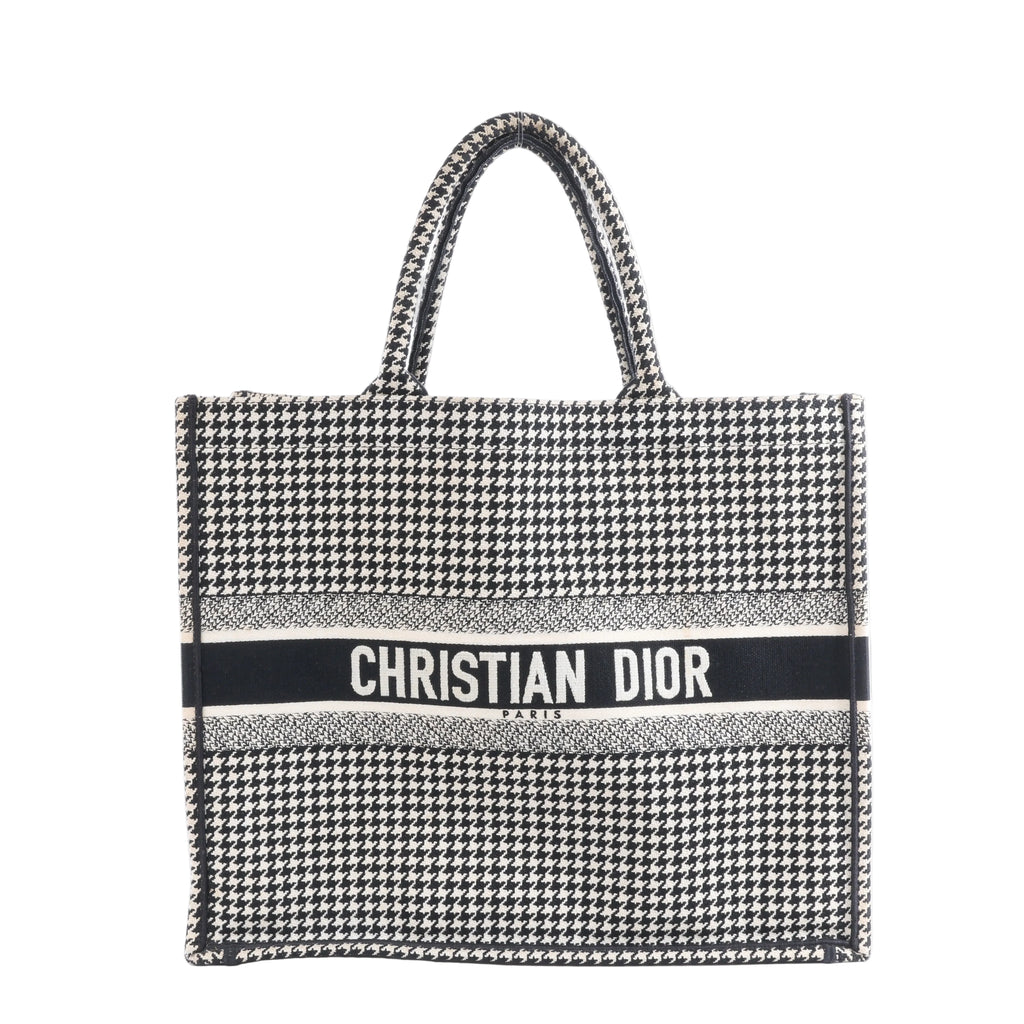 Christian Dior Book Tote Large canvas Tote bag Black × White