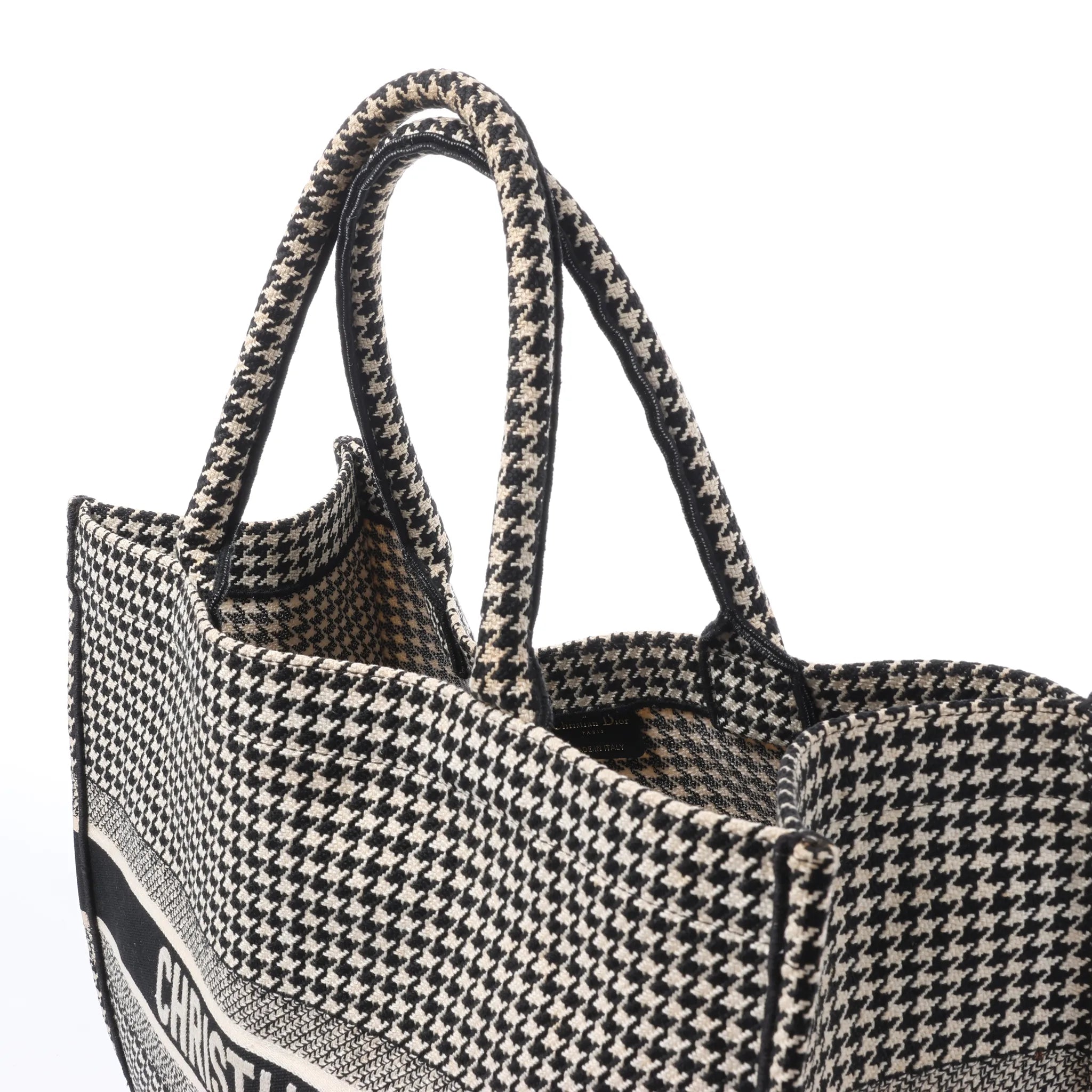 Christian Dior Book Tote Large canvas Tote bag Black × White