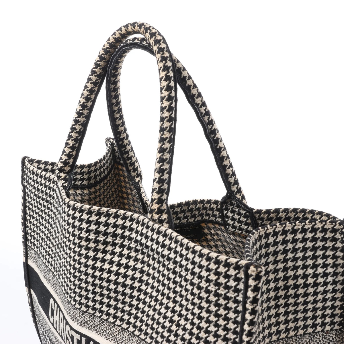 Christian Dior Book Tote Large canvas Tote bag Black × White