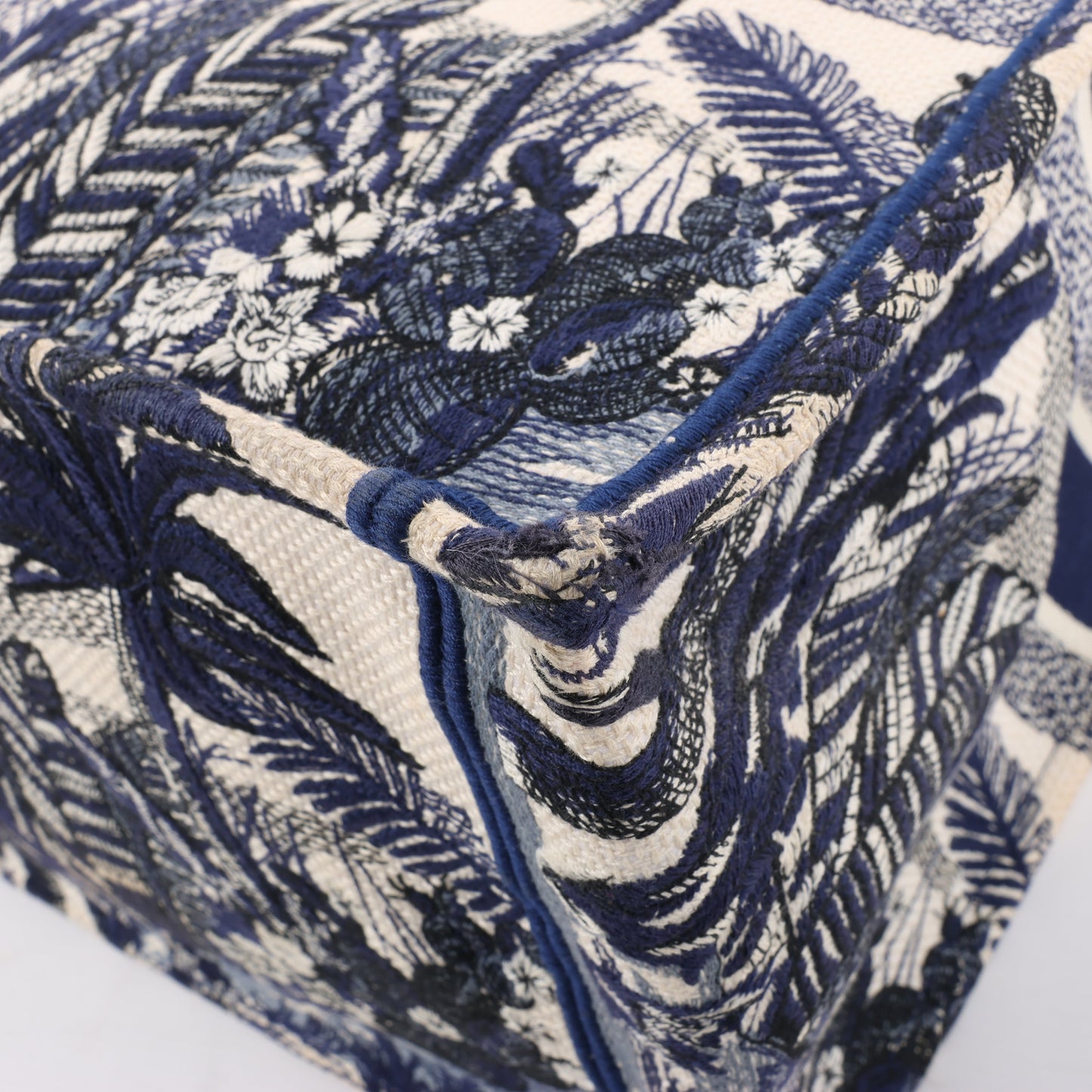Christian Dior Book Tote Large Canvas Tote Bag in Navy Blue