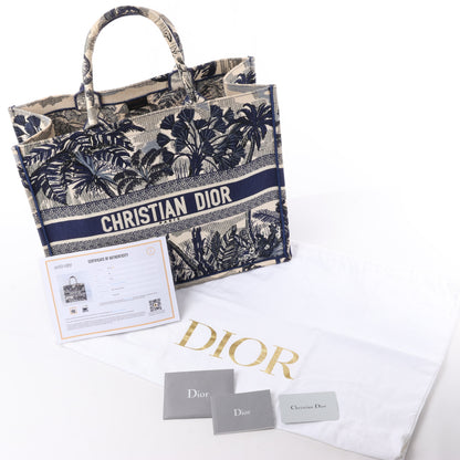 Christian Dior Book Tote Large Canvas Tote Bag in Navy Blue