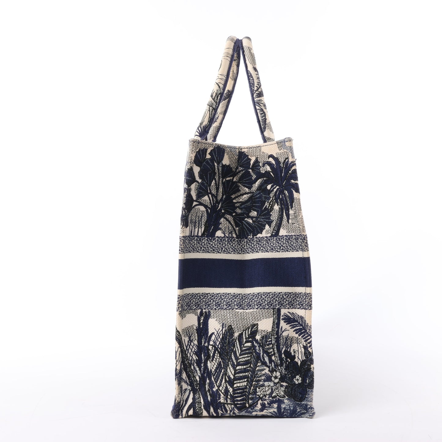 Christian Dior Book Tote Large Canvas Tote Bag in Navy Blue