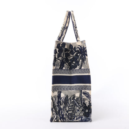 Christian Dior Book Tote Large Canvas Tote Bag in Navy Blue