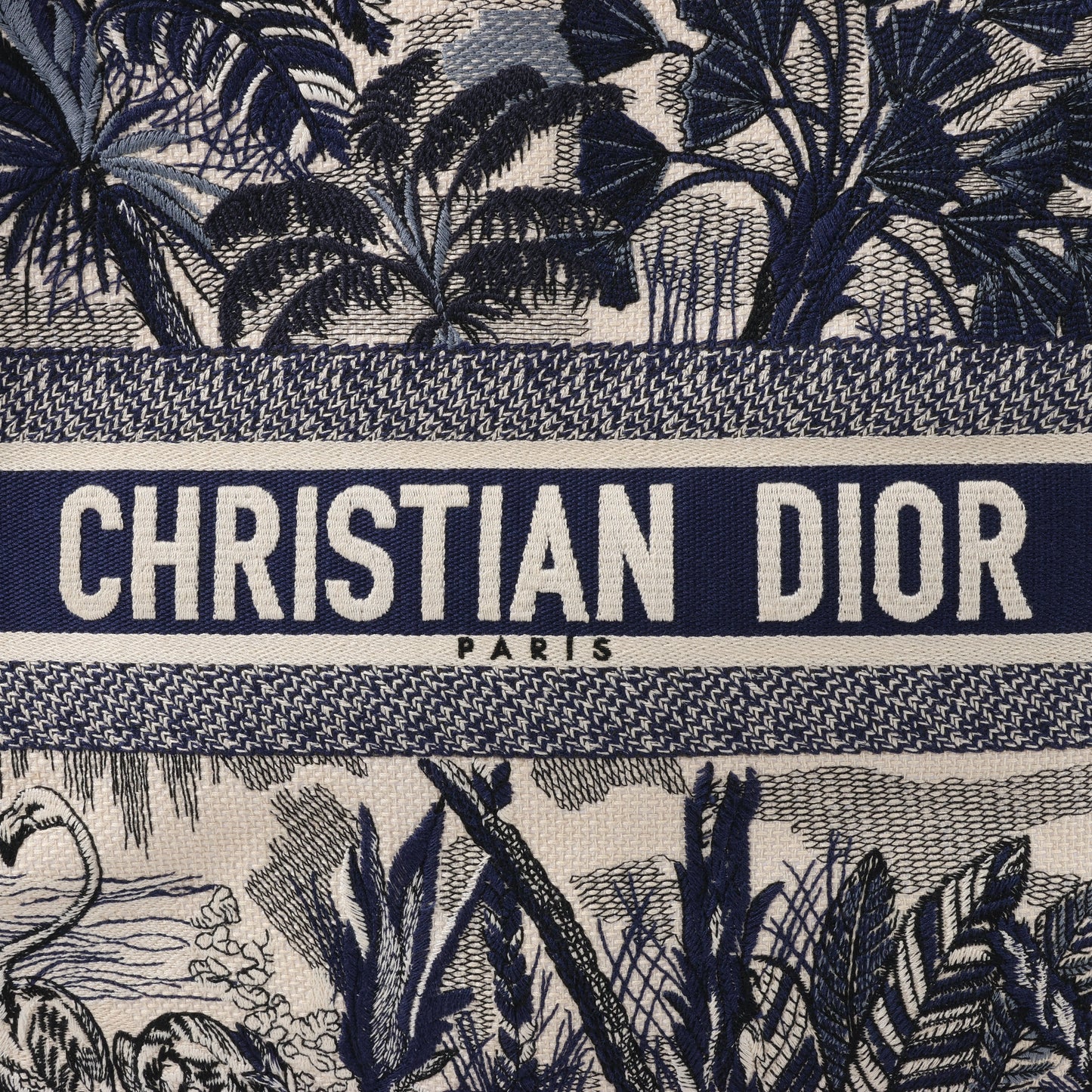 Christian Dior Book Tote Large Canvas Tote Bag in Navy Blue