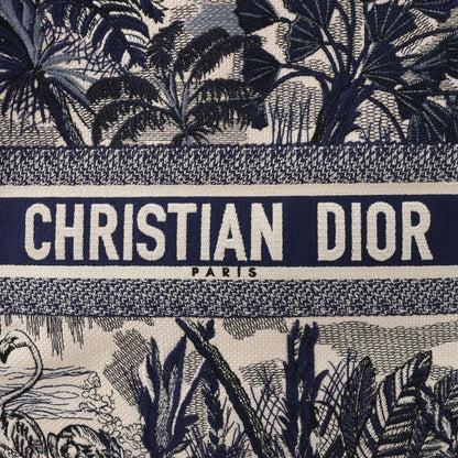 Christian Dior Book Tote Large Canvas Tote Bag in Navy Blue