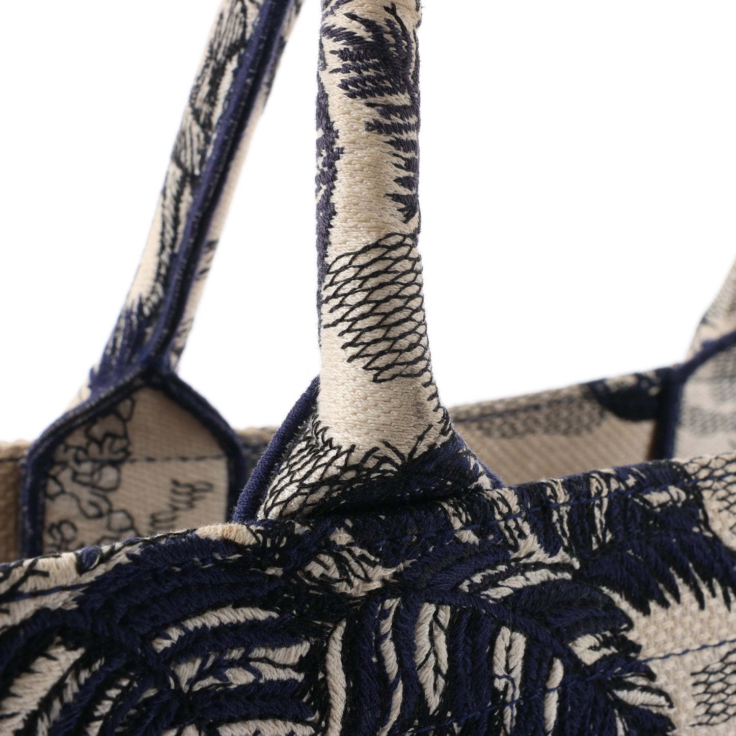 Christian Dior Book Tote Large Canvas Tote Bag in Navy Blue