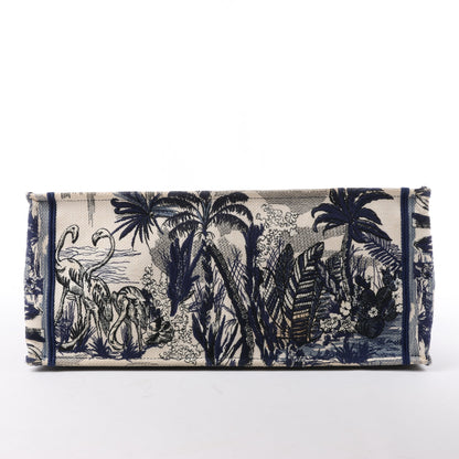 Christian Dior Book Tote Large Canvas Tote Bag in Navy Blue