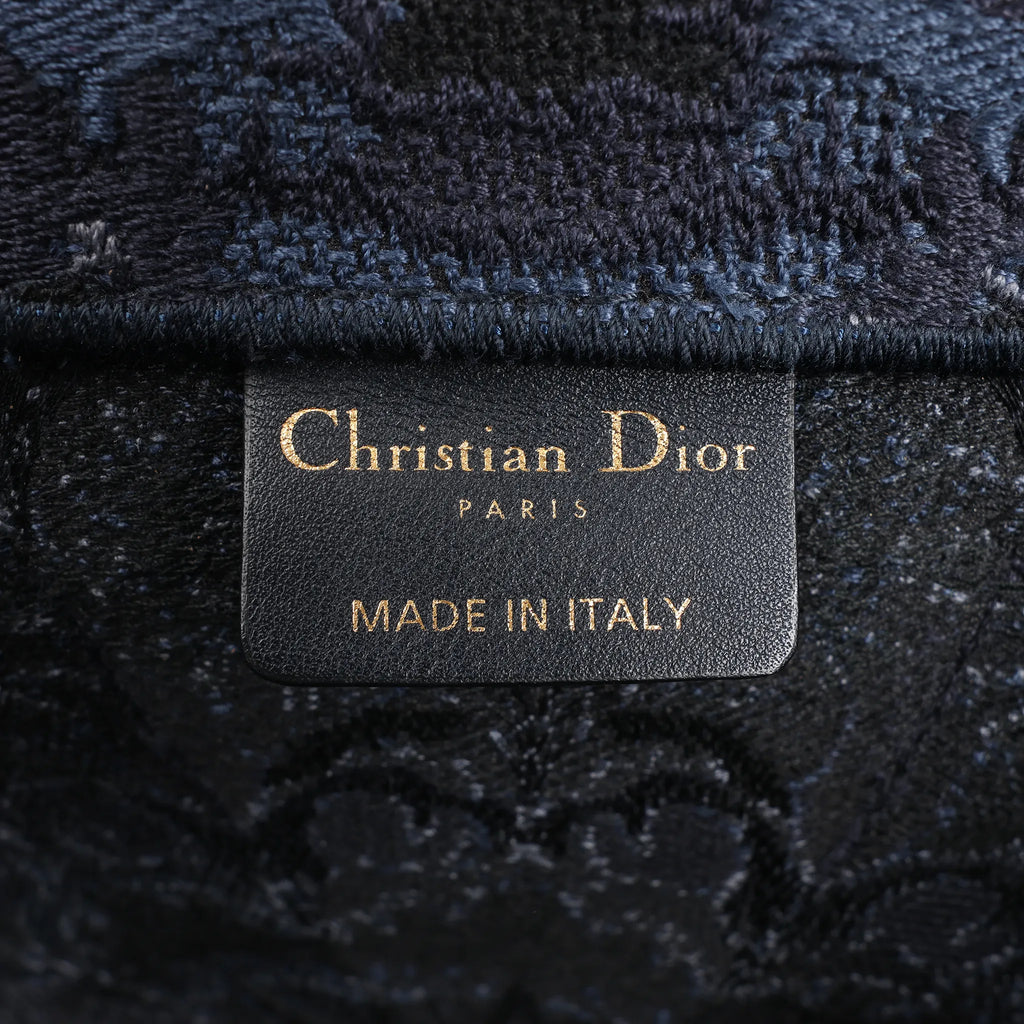 Dior Book Tote Large Kaleidiorscopic Canvas Shoulder Bag in Navy Blue
