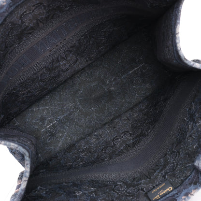 Dior Book Tote Large Kaleidiorscopic Canvas Shoulder Bag in Navy Blue