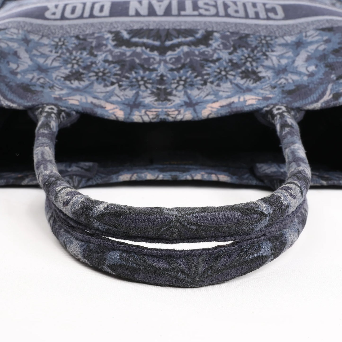 Dior Book Tote Large Kaleidiorscopic Canvas Shoulder Bag in Navy Blue