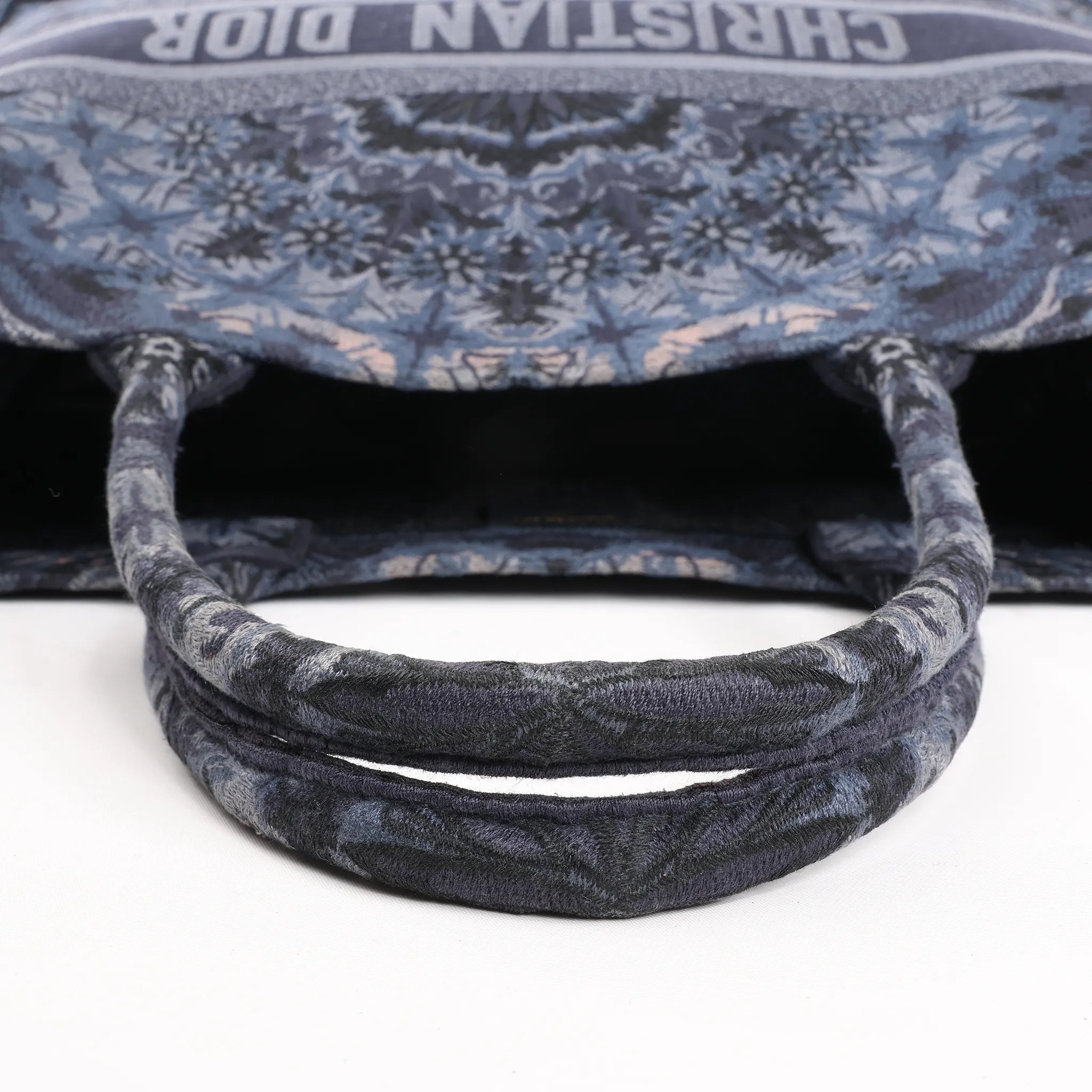 Dior Book Tote Large Kaleidiorscopic Canvas Shoulder Bag in Navy Blue