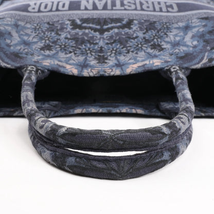 Dior Book Tote Large Kaleidiorscopic Canvas Shoulder Bag in Navy Blue