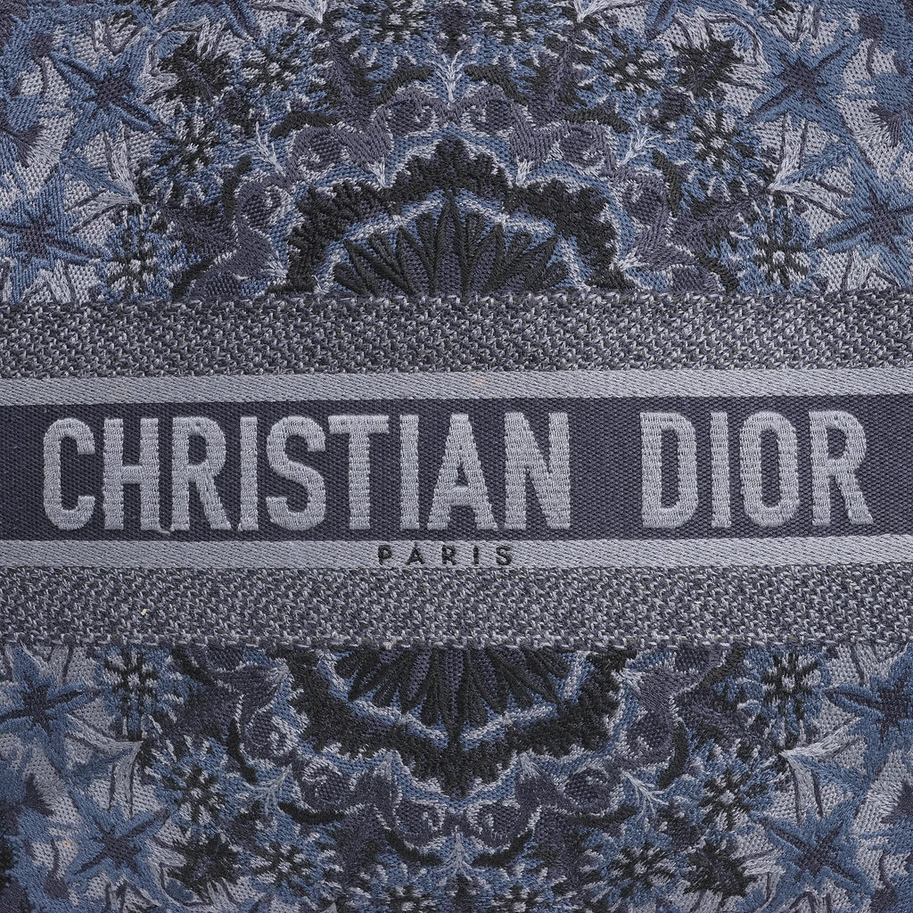 Dior Book Tote Large Kaleidiorscopic Canvas Shoulder Bag in Navy Blue