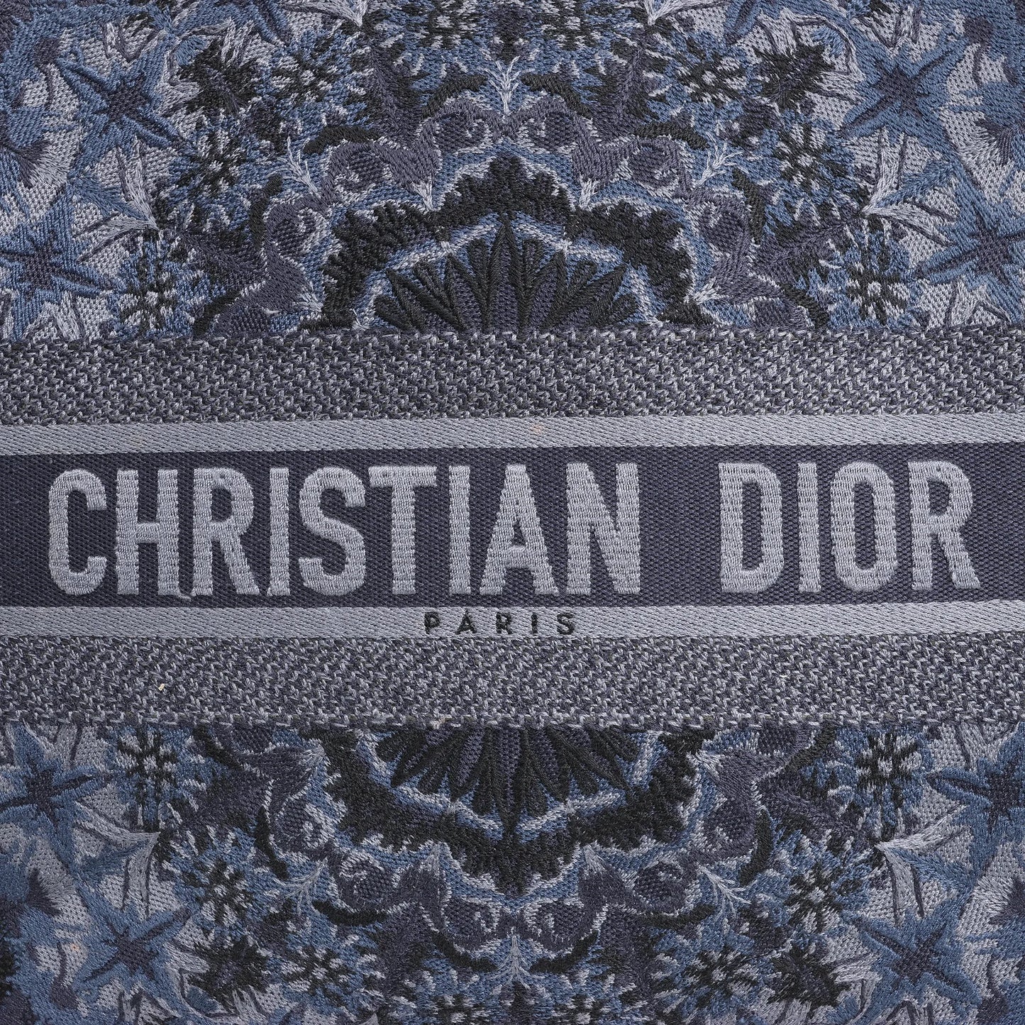 Dior Book Tote Large Kaleidiorscopic Canvas Shoulder Bag in Navy Blue