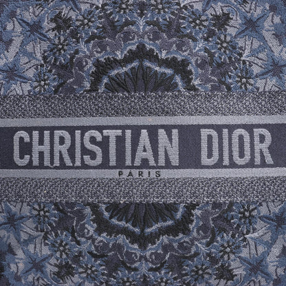 Dior Book Tote Large Kaleidiorscopic Canvas Shoulder Bag in Navy Blue