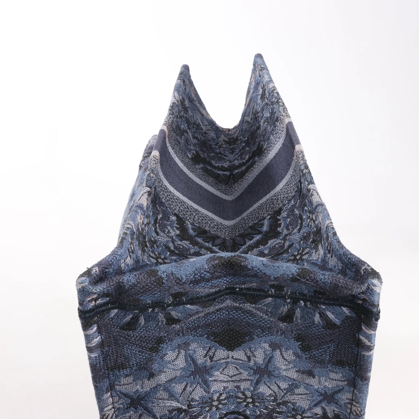 Dior Book Tote Large Kaleidiorscopic Canvas Shoulder Bag in Navy Blue