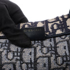 Bolso de hombro grande de lona Dior Book Tote en negro y blanco
