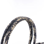 Bolso de hombro grande de lona Dior Book Tote en negro y blanco