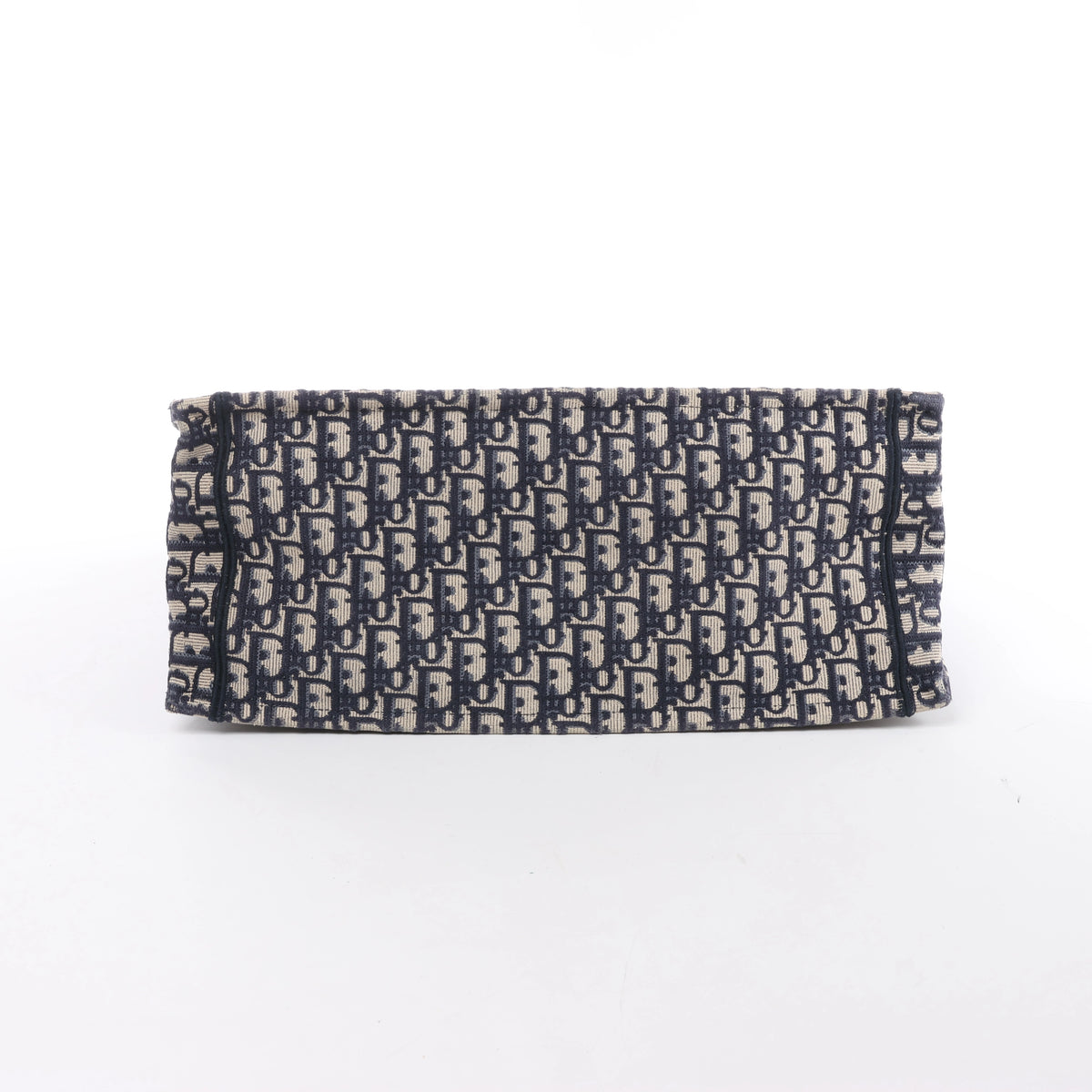 Bolso de hombro grande de lona Dior Book Tote en negro y blanco