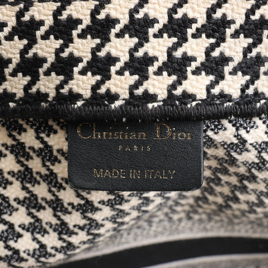 Dior Book Tote Large Canvas Shoulder Bag in Black x White