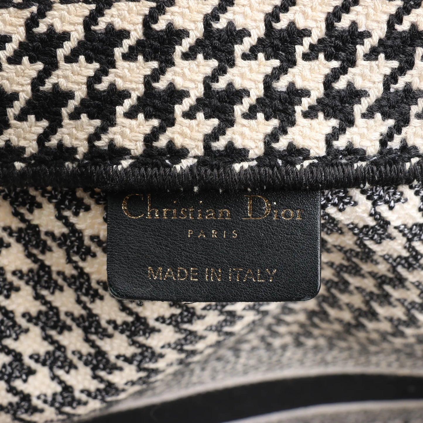 Dior Book Tote Large Canvas Shoulder Bag in Black x White