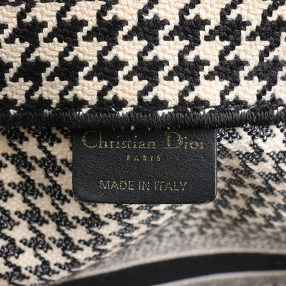 Dior Book Tote Large Canvas Shoulder Bag in Black x White