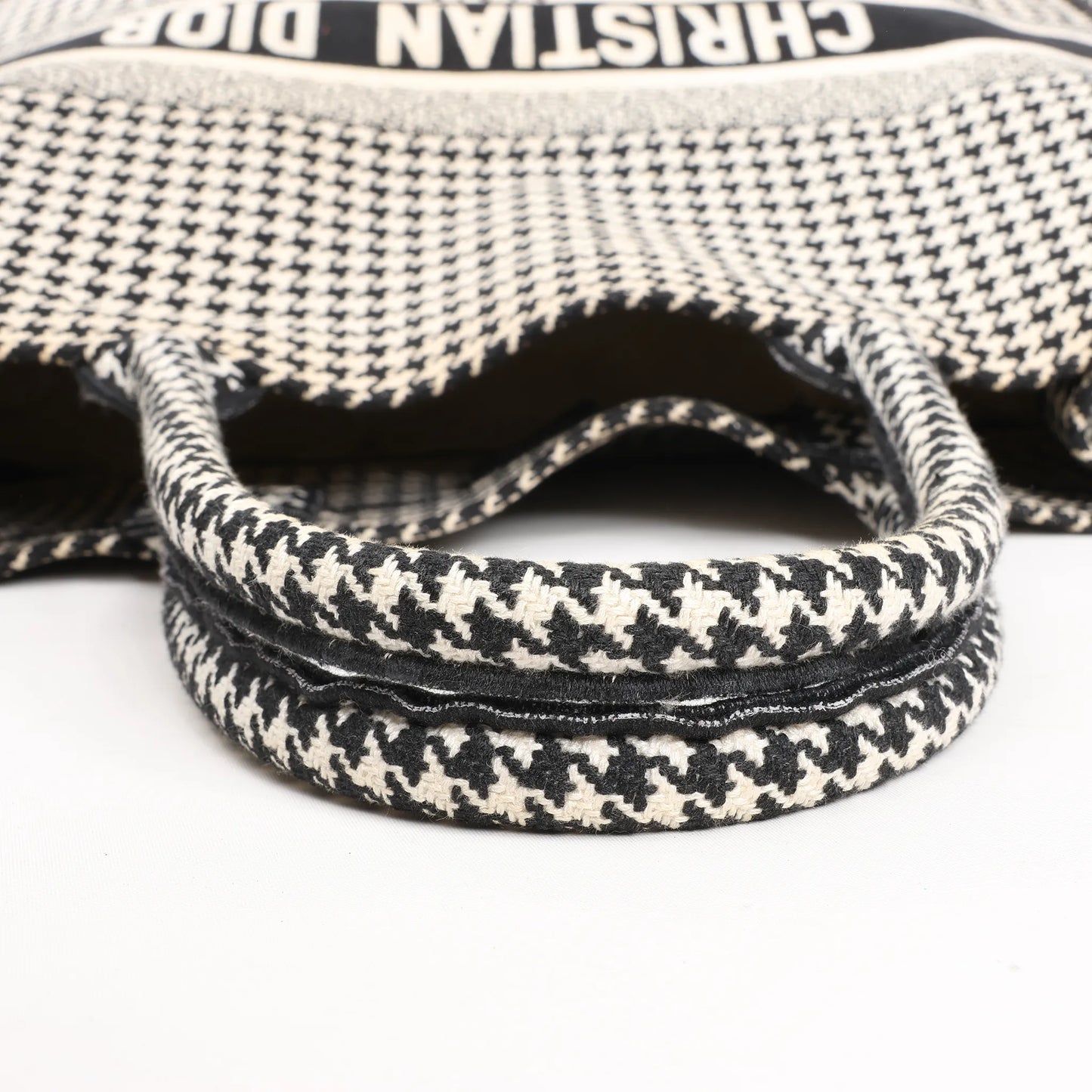 Dior Book Tote Large Canvas Shoulder Bag in Black x White