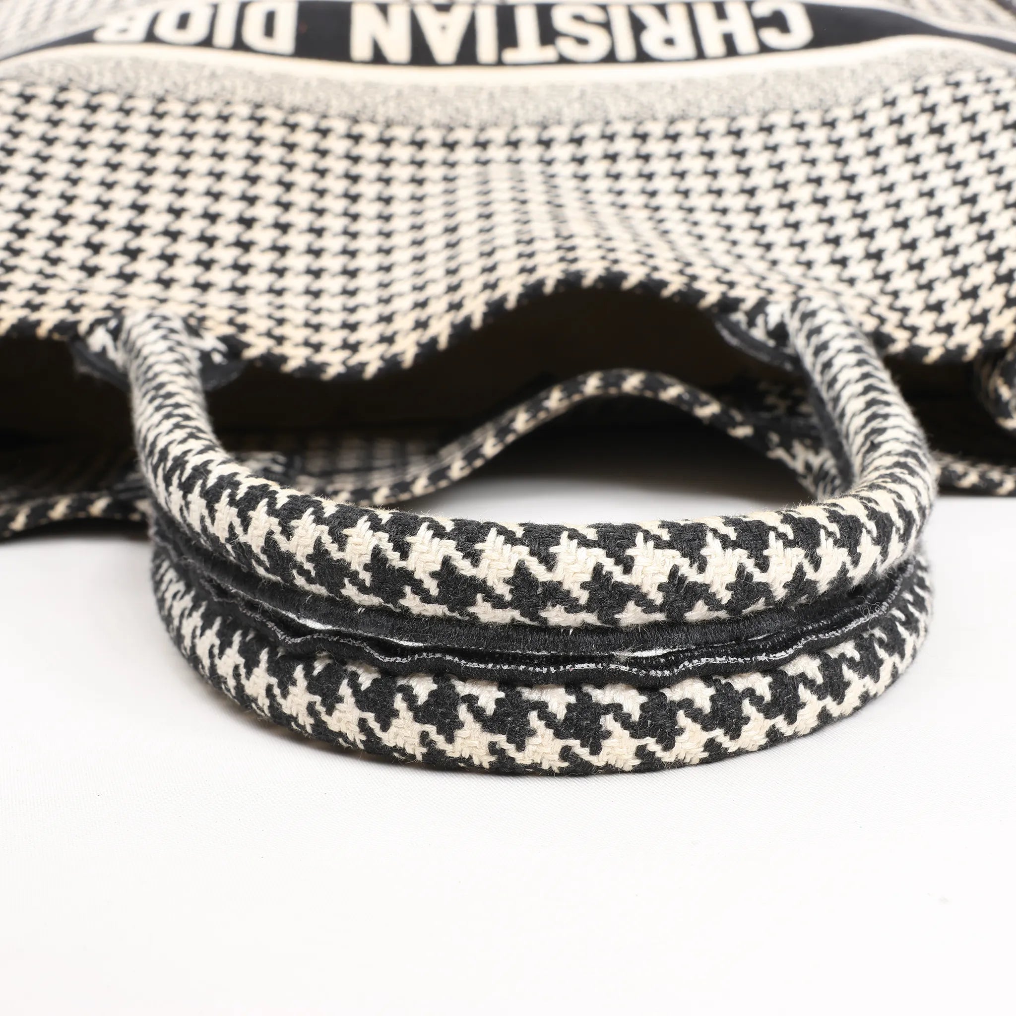 Dior Book Tote Large Canvas Shoulder Bag in Black x White