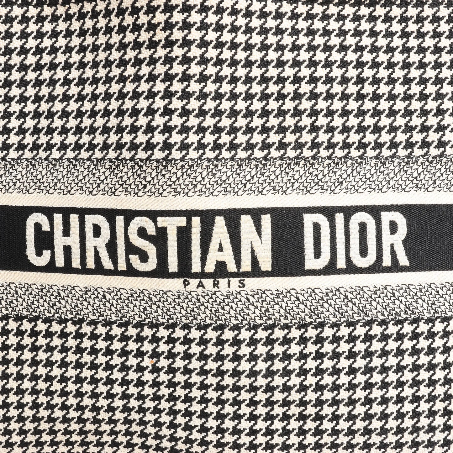 Dior Book Tote Large Canvas Shoulder Bag in Black x White