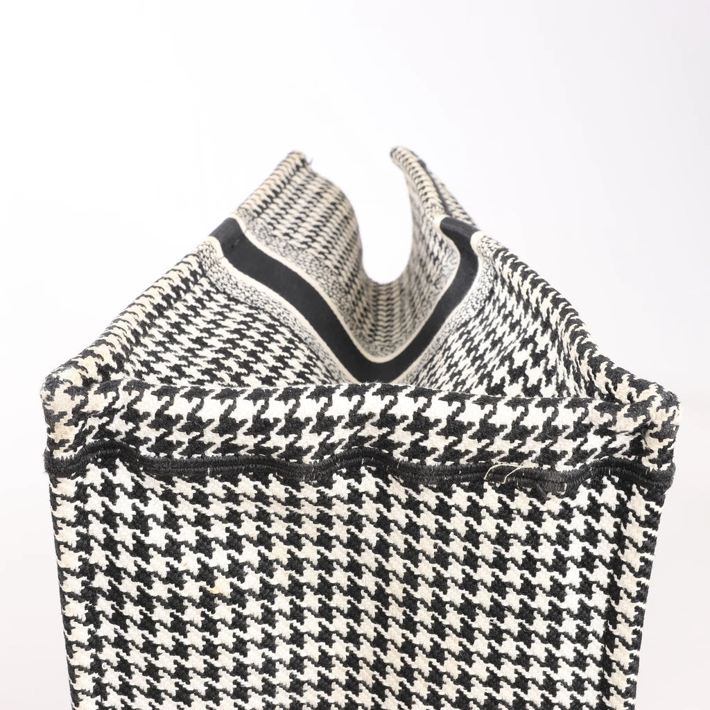 Dior Book Tote Large Canvas Shoulder Bag in Black x White