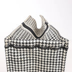 Dior Book Tote Large Canvas Shoulder Bag in Black x White